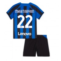 Inter Milan Henrikh Mkhitaryan #22 Fotballklær Hjemmedraktsett Barn 2022-23 Kortermet (+ korte bukser)
